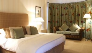 Luxury bedrooms on Foot Trails guided walking tours.