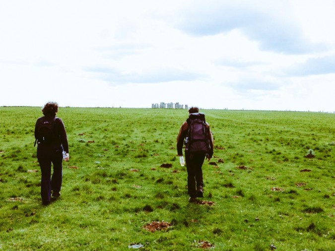 Ellie and Kate at Stonehenge