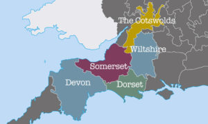 Foot Trails' map of South West England