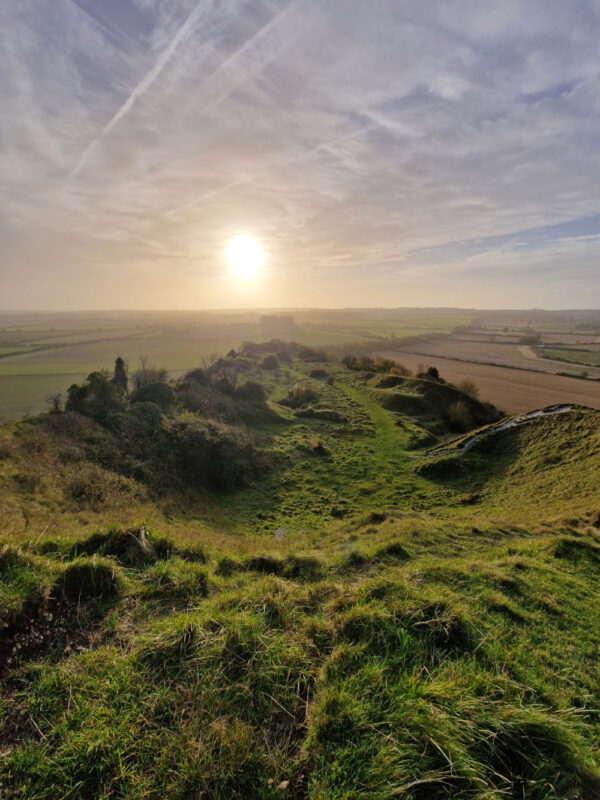 View of hill fort on Whitesheet Hill