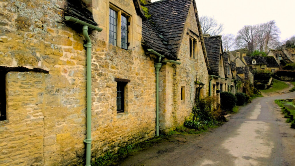 Row of weavers' cottages in the Cotswolds