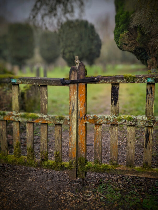 Old gate to a churchyard