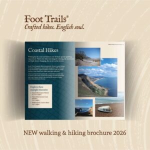 Image of excerpt from the 'Coastal Adventures' section of the 2026 Foot Trails brochure