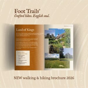 Image showing an excerpt from the 'Land of Kings' section of the 2026 Foot Trails brochure