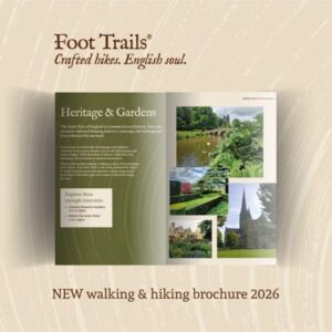 Excerpt from the 'Heritage & Gardens' section of the 2026 Foot Trails brochure