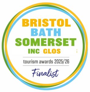 Finalist logo in the 2025 Bristol, Bath, Somerset, incl. Glos Tourism Awards