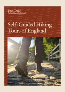 The front cover of Foot Trails 2026 hiking and walking holidays in England brochure