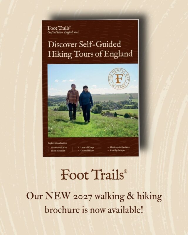Image showing the front cover of Foot Trails' new 2027 brochure with the text 'Our new 2027 brochure is now available'